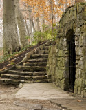 Steps and Gate in a secluded area of the park