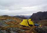 May 2010 Ardgour summit camp looking to Garbh Bheinn