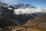 Climbing 5100m (16,732ft) Nangkartshang, from Dingboche