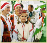 A Girl in Latvian national costume