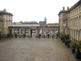 The chateau side of the colonnade