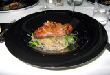 Duck breast on Asian noodles