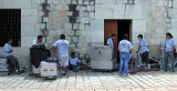 Workers in the botanical gardens and ex-convent