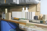 Various grain terminal elevator mock-ups.
