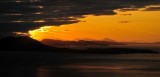 Orange sky over Saturna Island