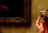 mona lisa in camera