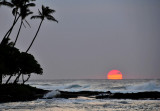 Hawaiian sunset, Big Island, Hawaii