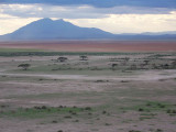 Red swath is Amboseli Lake (seasonal, hasnt been seen for a few years)-3042