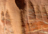 Closeup taken of the rock formation's side facing us