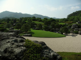 Dry Landscape Garden in the late afternoon sun