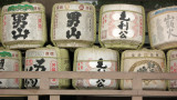 Sake barrels at Hōfu Tenman-gū