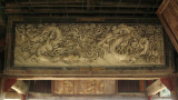 Wooden carving in the old bell tower