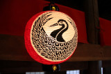 Paper lantern with crane image in the theater