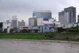 Modern Okayama skyline across the Asahi-gawa