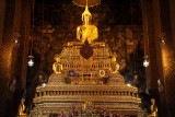 Buddha upon an ornate altar, Wat Pho