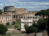View of the Arch of Titus and Colosseum beyond