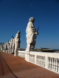 Statues watching over the piazza below