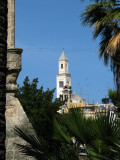 Bell tower of Chiesa di San Nicola peeking out