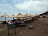 Beach umbrellas at Perissa beach