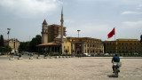 Pedaling across Skanderbeg Square