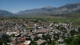 Modern Gjirokastra at the valley bottom