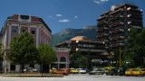 Contrasting architecture along Rruga Toni Bler