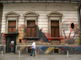 Urban artwork on an old facade
