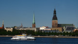 Boat passing the Old Town