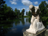 Statue beside the pond, Pils Park