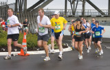 Marathon 2007 Phil is on top of the orange road-cone