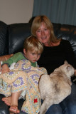 Zachary cuddling with Aunty Carli