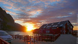 Sunrise at A i Lofoten Village