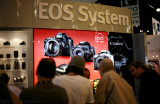 The Canon Booth: Cameras, Lenses...Rumors? 5DII? 3D? :-)