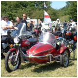 Indian with Sidecar at Enfield Motorcycle Show