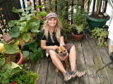 Me on our balcony w/Arnie