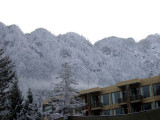 Snow at our hotel