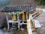 Tibetan prayer wheels