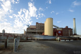 An Amtrak Train roars past The C & H Pure Cane Sugar Plant