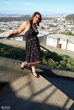 Black Dress on the Stairway