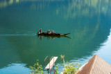 oar boat on the lake