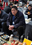 Antique seller at Beijing Dirt market