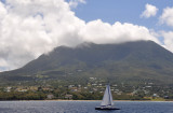 Sailing by Nevis