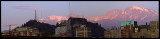 Skyline of Downtown Santiago with Andes