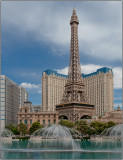 The Effiel Tower Restaurant and the Bellagios Fountain Show
