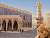 A spectacular mosque, clad in gold-coloured mosaic tiles!