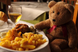 Eating something is an excellent idea to restore my balance...