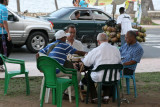 Escena Cotidiana, Juego de Domino en el Parque