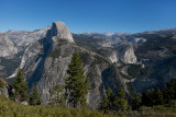Half Dome, Nevada and Vernal Falls from Glacier Point