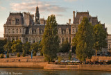 Hotel de Ville at Sunset View From Seine