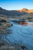 Frozen pond at the foot of Snowdon